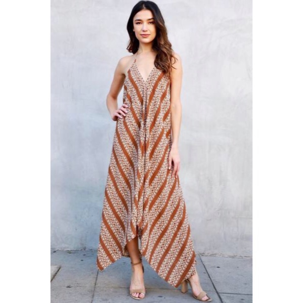>>LAST<< Erin Printed Midi Dress - Copper - Picture 4 of 5